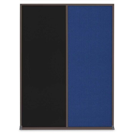 United Visual Products Single Door Radius Plus Corkboard, 24"X UV8001PLUS-WHITE-BUFF